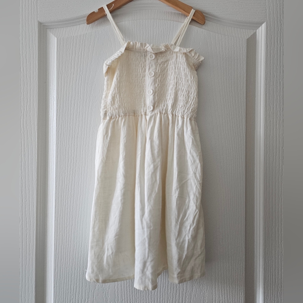 Art Class Ivory Kids Dress with Ruffles